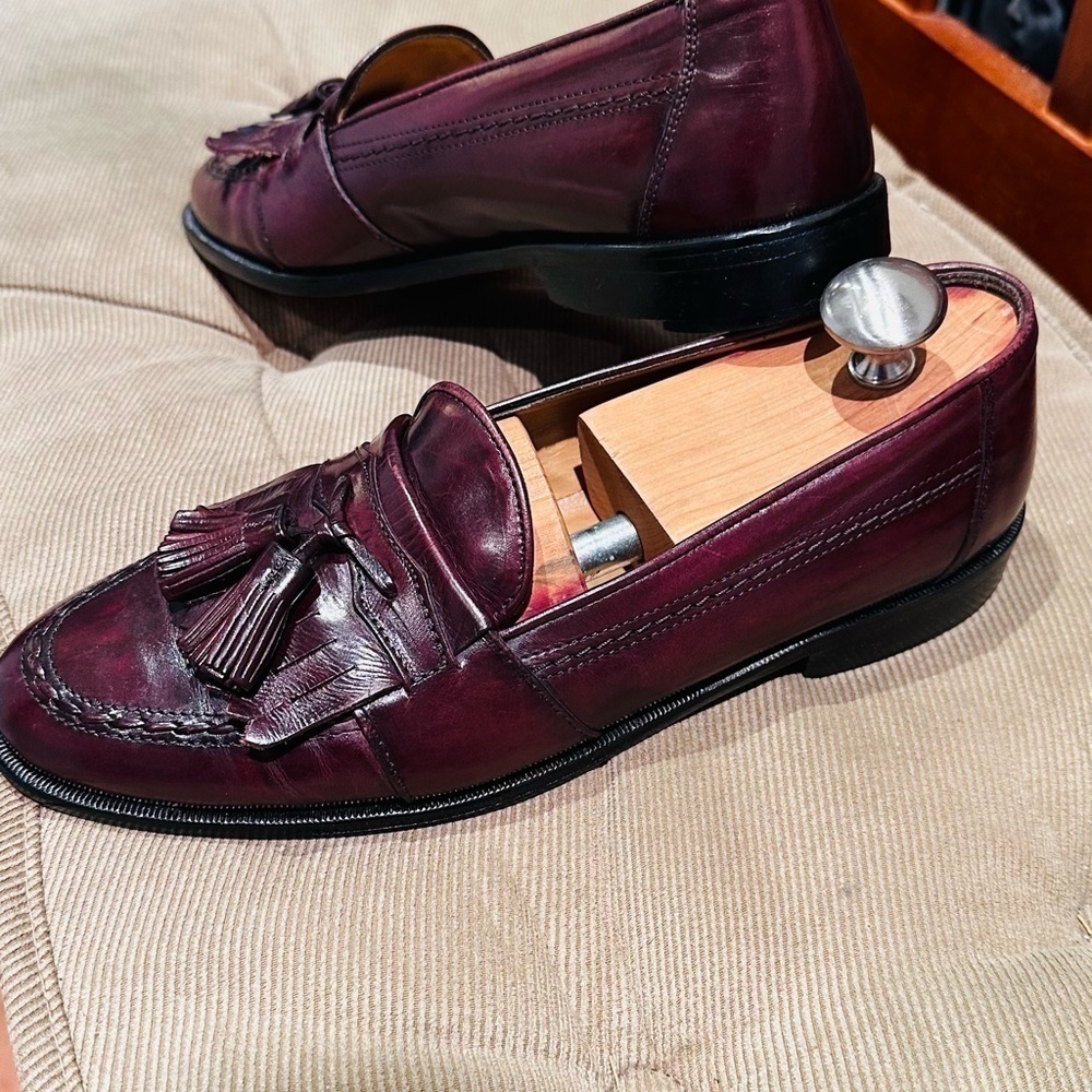 Johnston & Murphy Cellini Burgundy Loafers - Picture 8 of 13